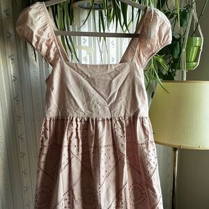 HATCH ivy eyelet midi dress